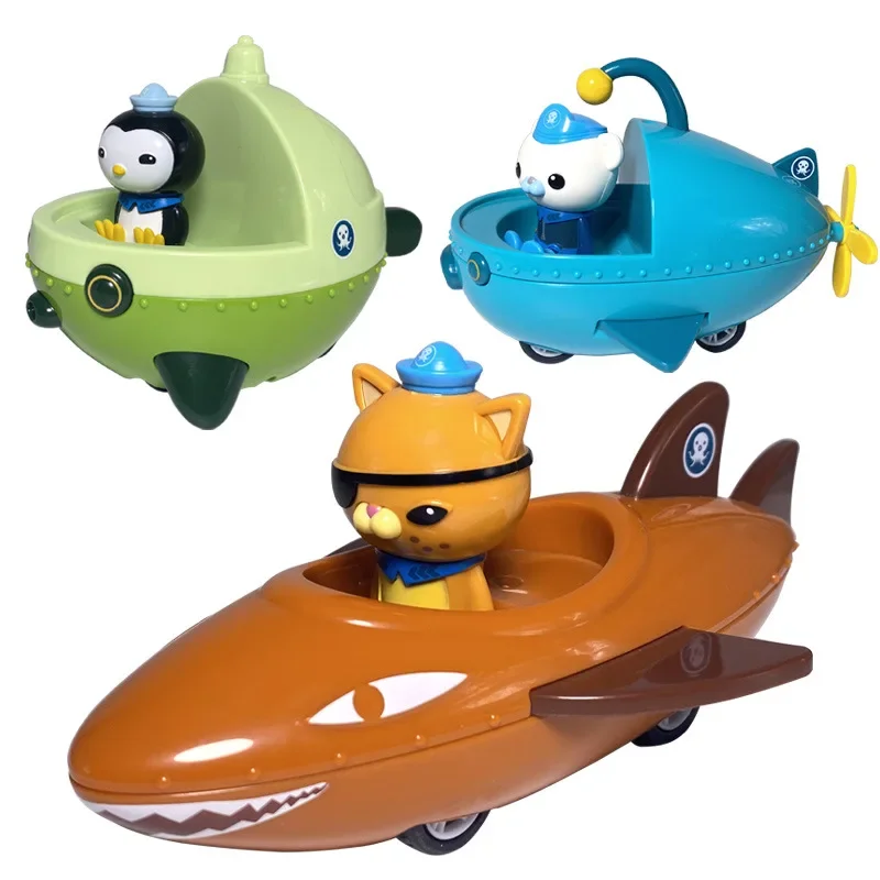 Original Octonauts Zurückziehen Auto Kind Flugzeug Mini Legierung Auto Seepocken Kwazii Peso Reibung Auto Action-figuren Kinder Spielzeug Geschenke