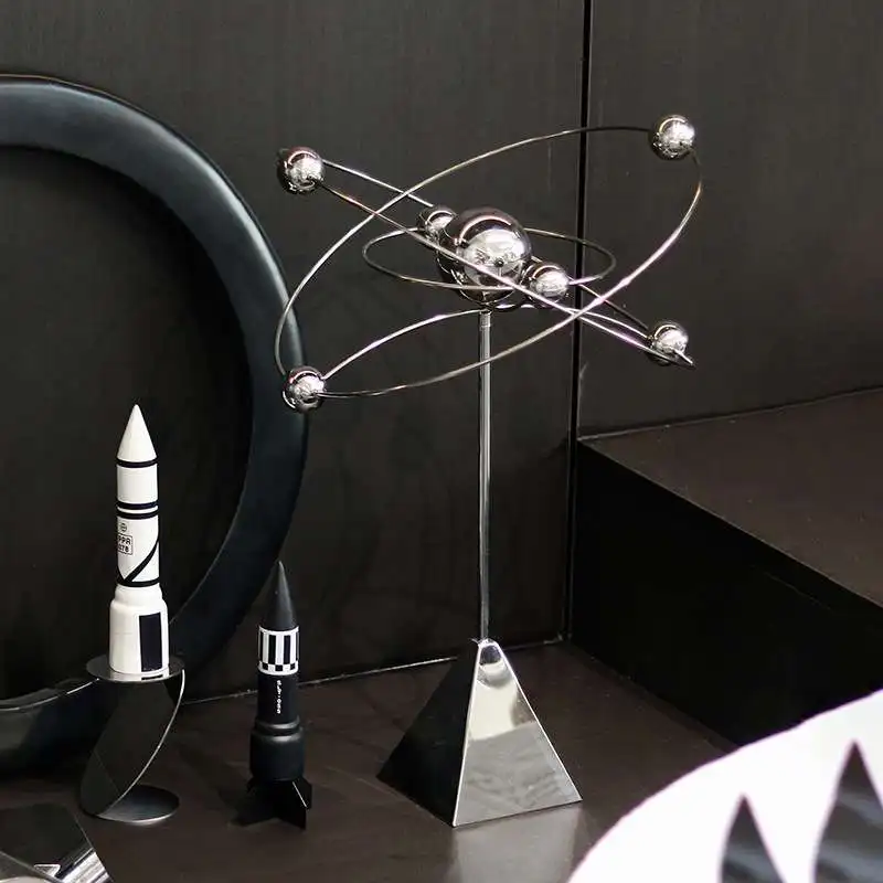 Good Quality Luxury Gold Silver Ball Decoration Modern Stainless Steel Model Celestial Planet Living Room Home Accessories