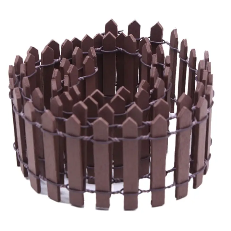 AB13-Mini Fence, Garden And Potted Plant Decoration, Fairy Garden Fence Wooden Decoration, DIY Craft Project Mini Fence