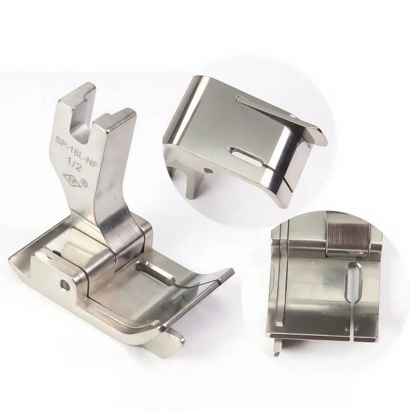 1PCS Ep Sp-18l-Nf Ever Peak Presser Foot with Knife 1/32 1/16 3/32 1/8 3/16 1/4 7/32 5/16 Edge Pressing Foot Industrial Sewing