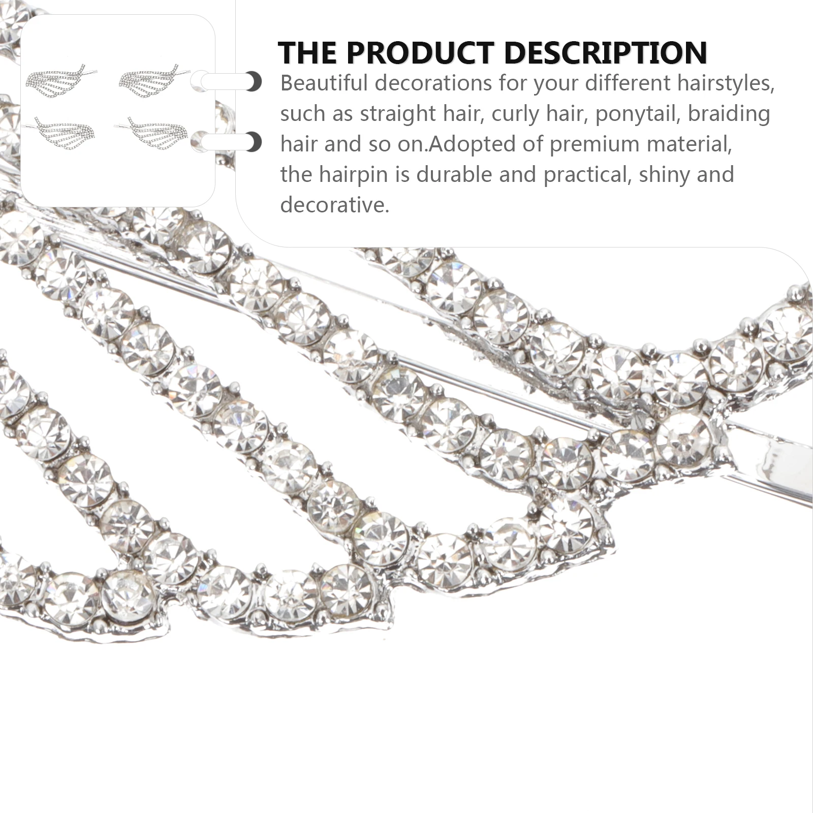 

4pcs Wing Hairpin Girls Accessories Shiny Clips Women Bride Hairstyle Decorative Jewelry Elegant Gift