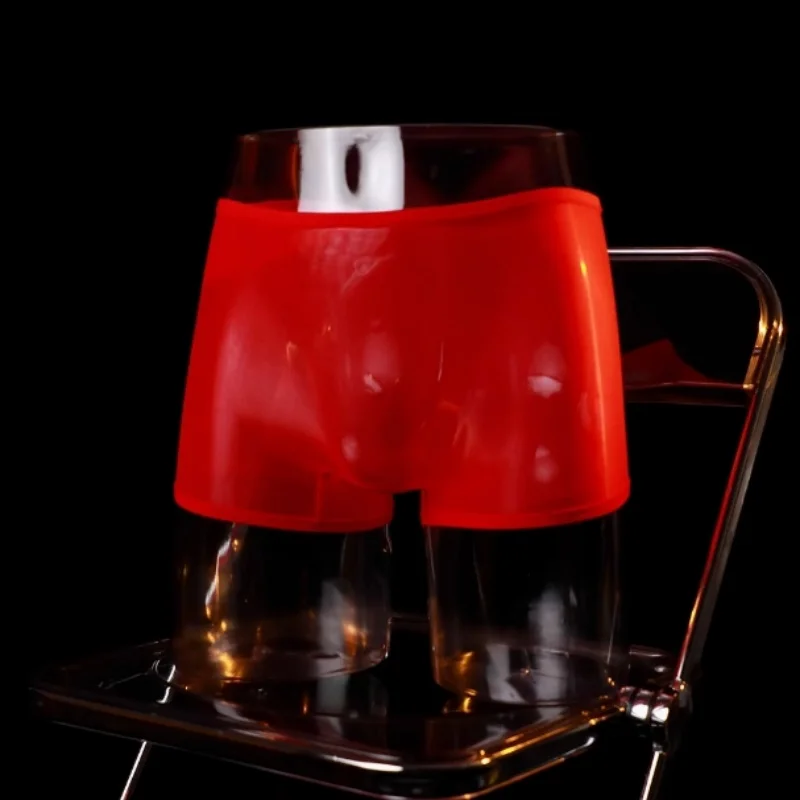 خفيفة الوزن قابلة للتنفس رقيقة جدا انظر من خلال الرجال سراويل داخلية ضيقة بالإضافة إلى حجم الملابس الداخلية مثير السلس عالية الخصر ملخصات