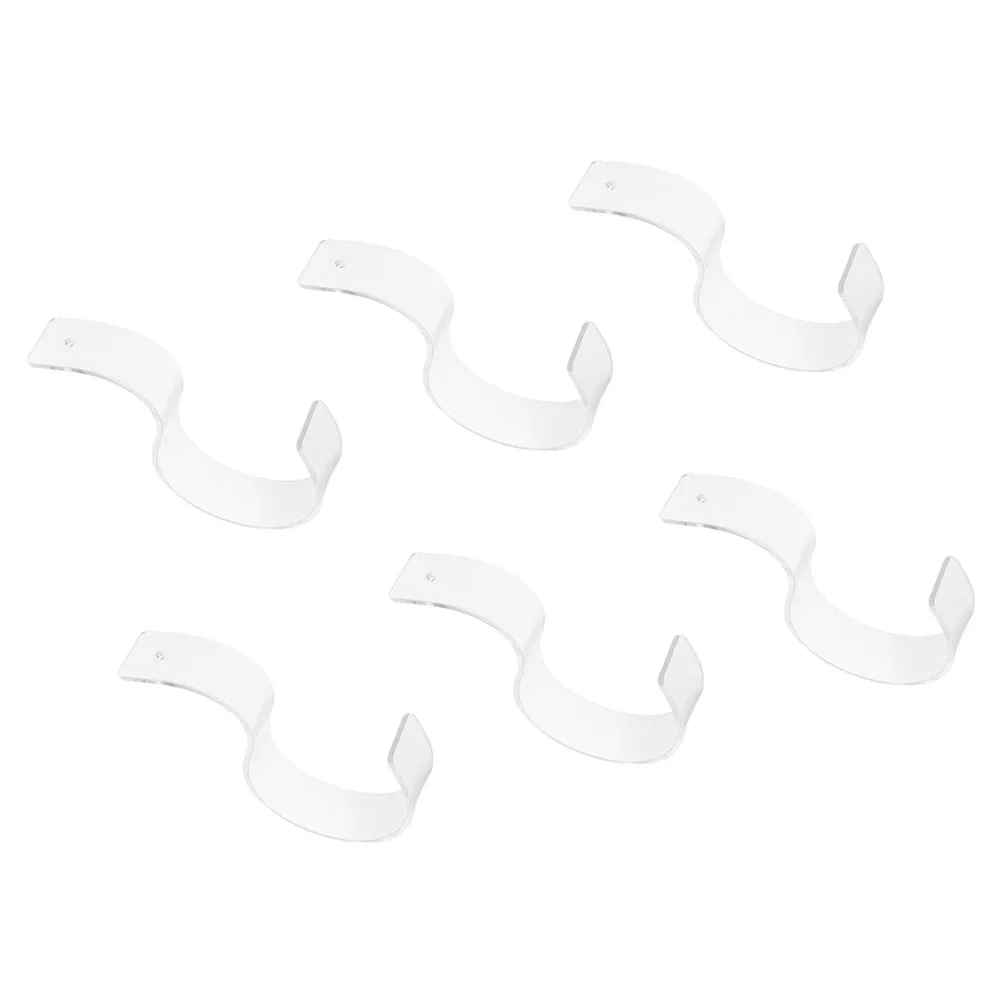 

6 Pcs Belt Storage Display Stand Clear Holder for Desktop Showcase Shelf Acrylic Displaying Rack