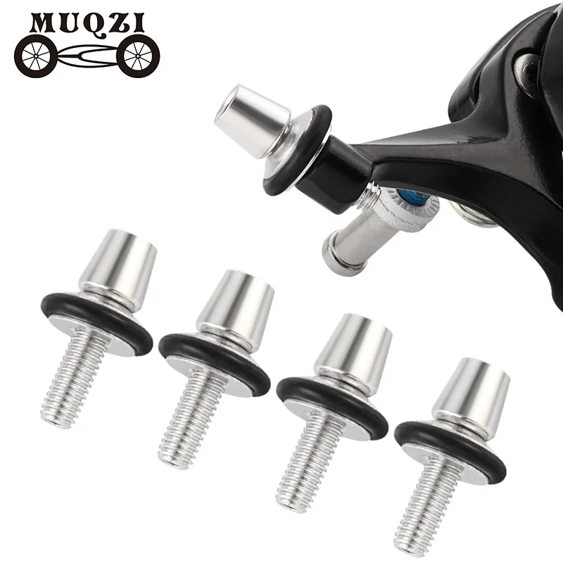 MUQZI 4pcs Bicycle Brake Cable Adjuster Screw Clamp Fine Adjustment Bike M6 Aluminum Alloy V Brake Caliper Bolt