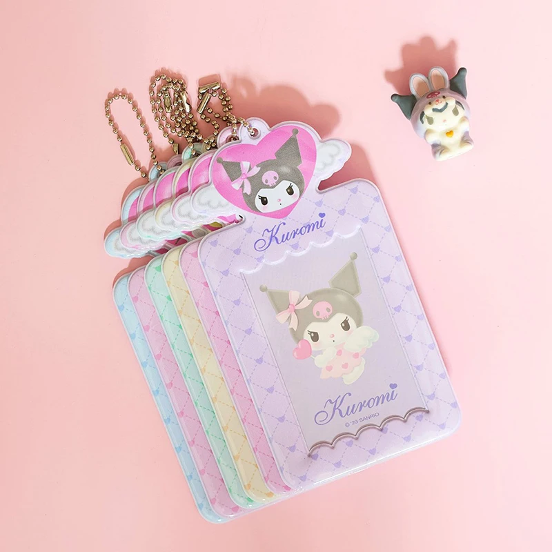 1PCS Sanrio Cinnamoroll My Melody Pochacco Card Holder Bus Card Bank ID Card Protective Display Sleeves Kpop Students Pendant