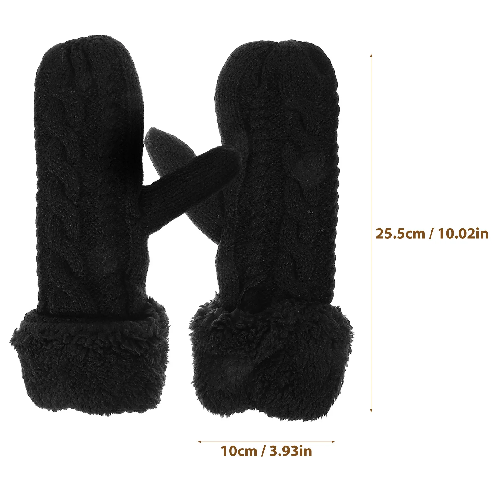 1 زوج قفازات الشتاء يندبروف بطانة دافئة متماسكة قفازات سميكة في الهواء الطلق السفر الطقس البارد والعتاد القفازات في الهواء الطلق القفازات المحمولة