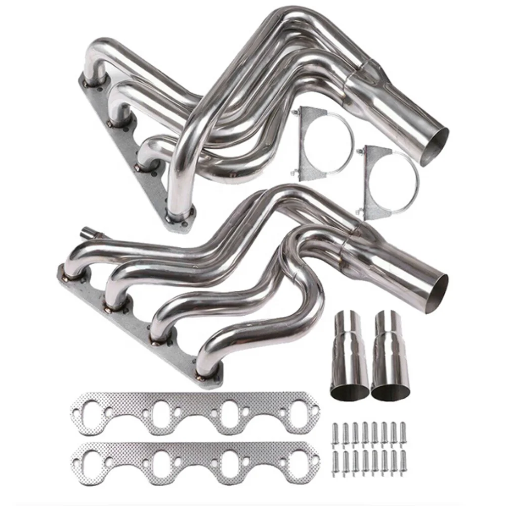 مشعب ماسورة عادم من الفولاذ المقاوم للصدأ للسيارات لفورد موستانج F150 F250 5.8L 351 V8 مشعب العادم النازل 1987-1996