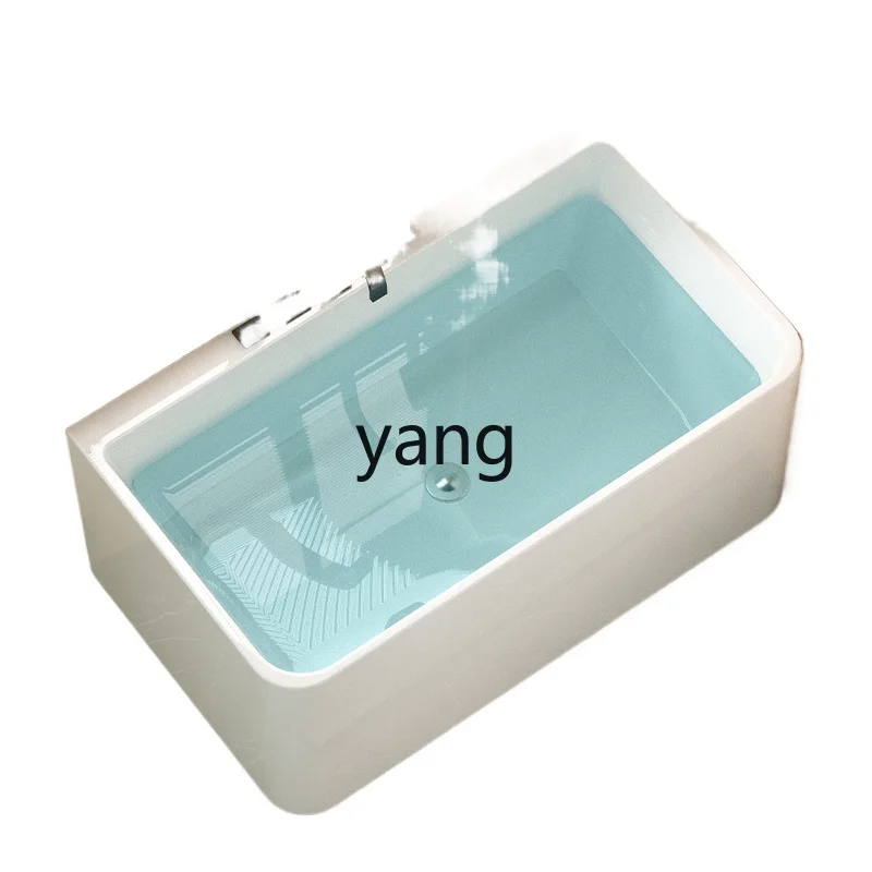 

CX small apartment square bathroom household adult acrylic thin edge thermal insulation deep soaking tub