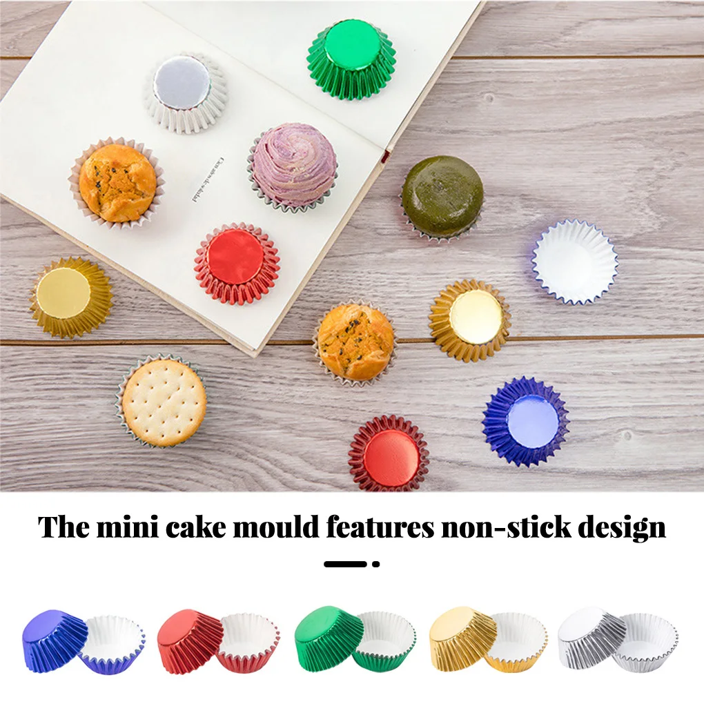 100 Pieces/Set Cupcake Molds Paper Liners Mini Non-Stick Muffin Baking Molds DIY Pastry Chocolate Home Kitchen Bakeware