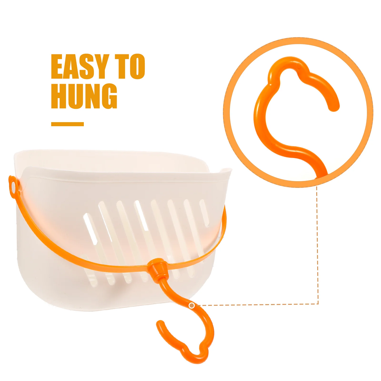 

Plastic Kitchen Hanging Basket Rotatable Hook Shower Organizer Waterproof Rustproof Storage Rack for Bathroom Toiletries