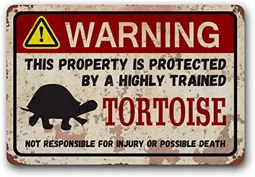 Eveokoki Tortoise Retro Funny Metal Sign, Exotic Pet, Small Pet - es-aluminum sign