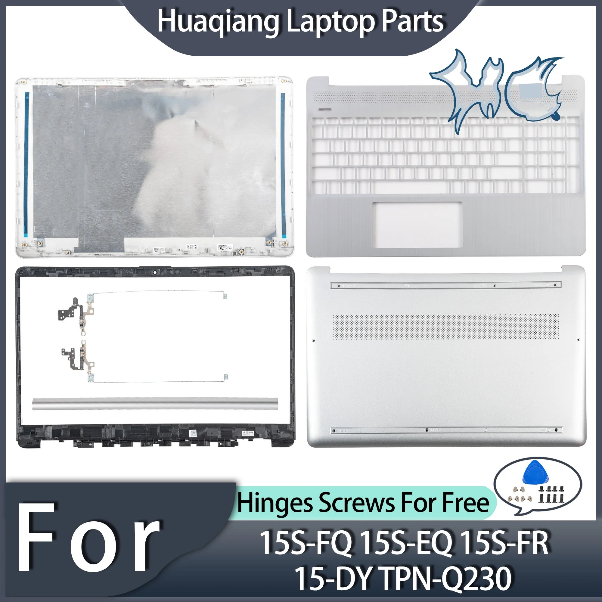 

For 15S-FQ 15S-EQ 15S-FR 15-DY 15T-DY TPN-Q230/Q222 LCD Back Covers Front Bezel Palmrest Hinges Bottom Case Hingecover Repair