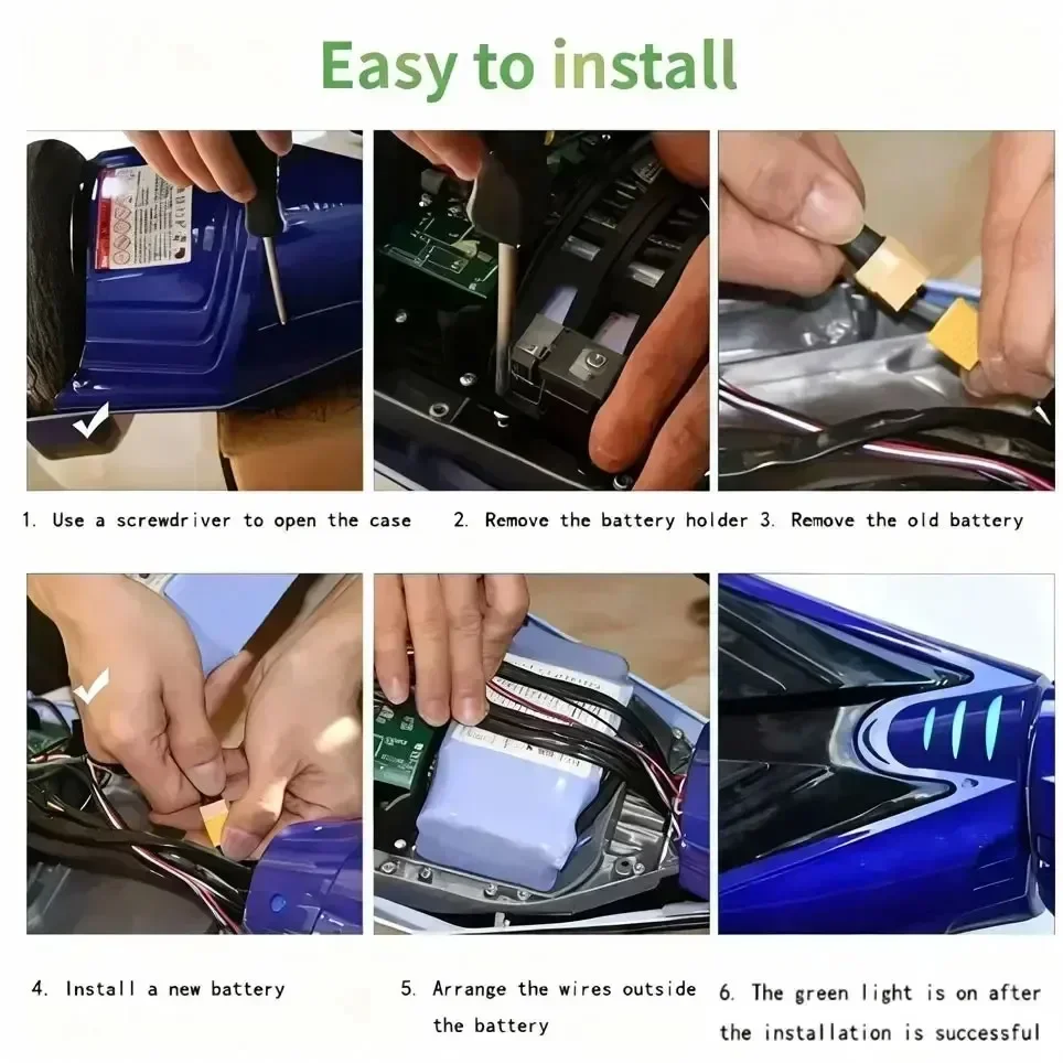 Neues Upgrade 10S2P 36V 20000mAh Lithium-Akku-Pack mit eingebautem BMS-Schutz, Ersatzakku für selbstbalancierende Roller, Hoverboards und elektrische Einräder. – Detail 4