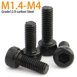 10PCS-100PCS M1.6 M2 M2.5 M3 M4 M5 M6 M8 M10 12.9 Grade Carbon Steel Allen Screw Din912 Hexagon Hex Socket Cap Head Screw Bolts