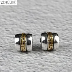 Handmade Real 925 silver Lucky Symbol Beads Sterling Silver Loose Beads DIY jewelry findings