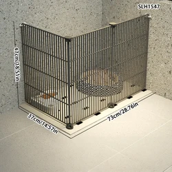 Pet dog corner fence home indoor self-assembled teddy dog iron art black mesh fence to prevent escape