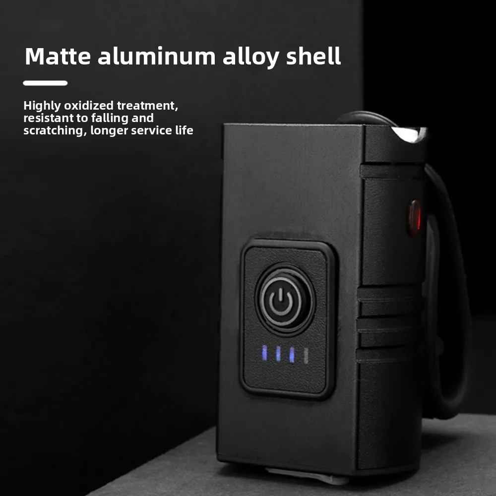 USB Charging Headlight Strong Light Flashlight Equipment Bicycle Light Mountain Bike Aluminum Alloy Bead Headlight Night Ride