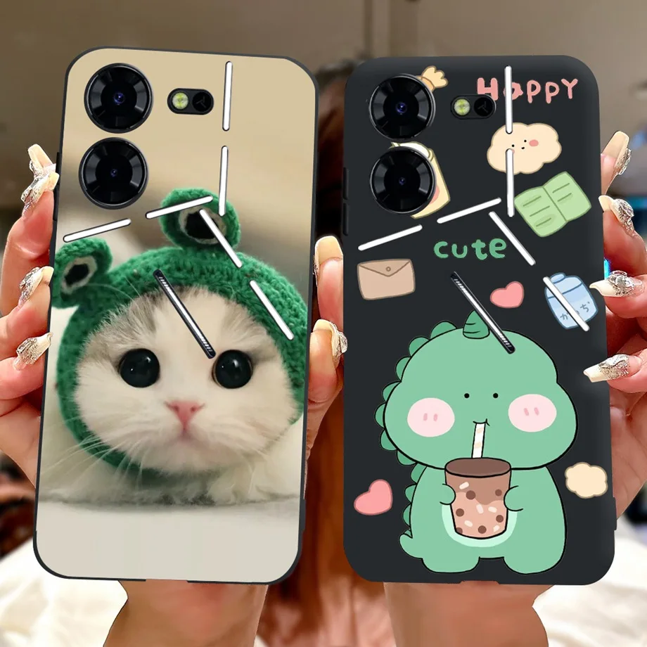 ل Tecno Pova 5 Pro 5G Pova5 5Pro حافظة لطيف الحيوان النمر الأسد التنين الكرتون غطاء الهاتف ل CH8n لينة سيليكون سليم Coques #3