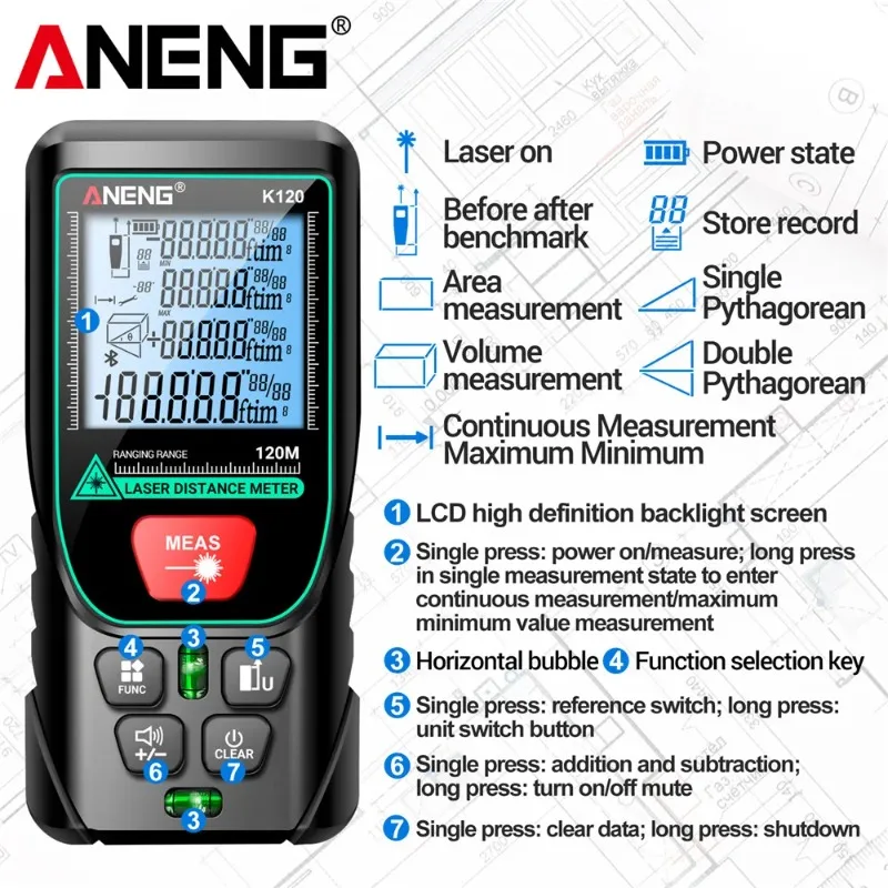 aneng-k120-120m-telemetro-laser-herramientas-buscador-volumen-de-construccion-medicion-del-area-precision-almacenamiento-de-datos-herramientas-diastimetro