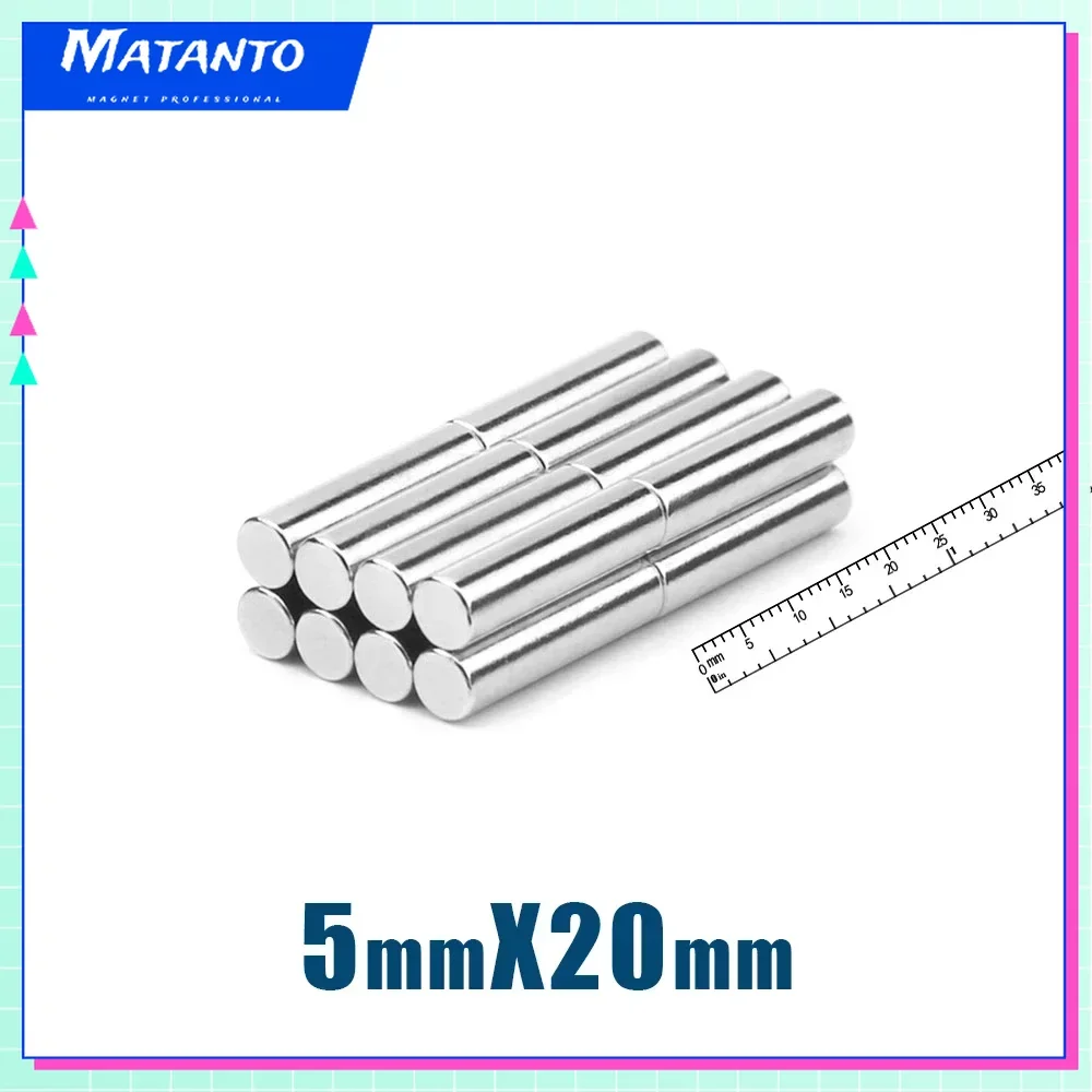 

10/20/50/100PCS 5x20mm Mini Disc Super Strong Search Magnet Small Round Neodymium Magnets N35 Fridge Magnetic Sheet 5*20mm