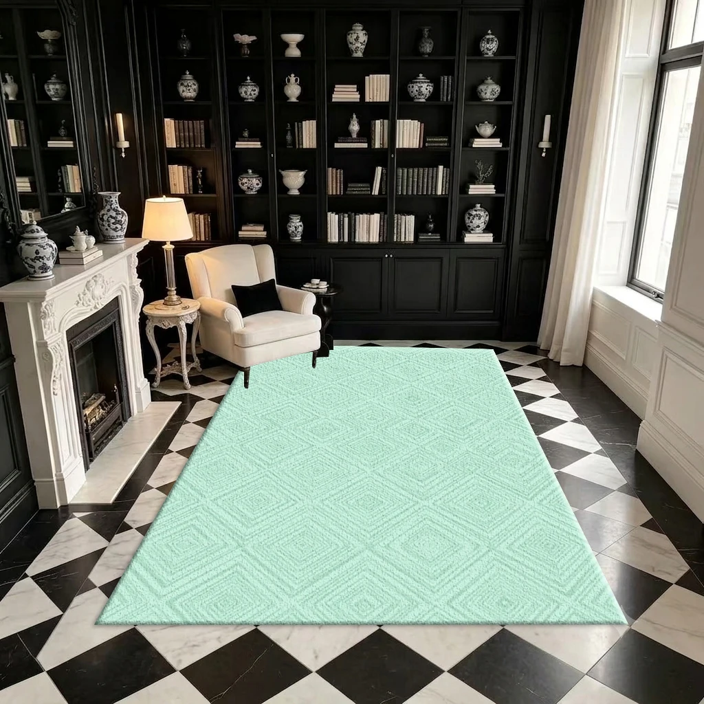 Marble Swirl Art Carpet Colorful Fluid Print Floor Carpet, Suitable for Residential Apartment Decoration Projects