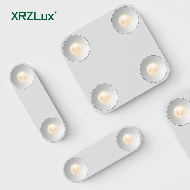 

XRZLux Surface Mounted Led Down Light Indoor Ceiling Light Surface Mounted Square Spot Light Aluminum COB LED Downlight
