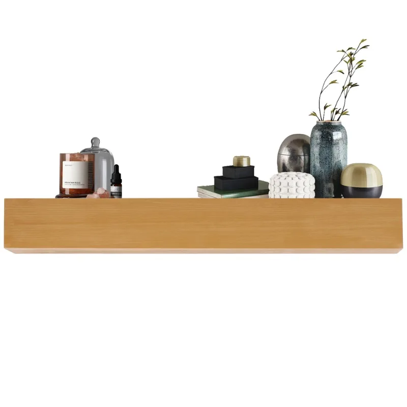 Деревянная плавающая полка, настенная полка для хранения для гостиной, ванной комнаты, спальни, декор, органайзер для дисплея