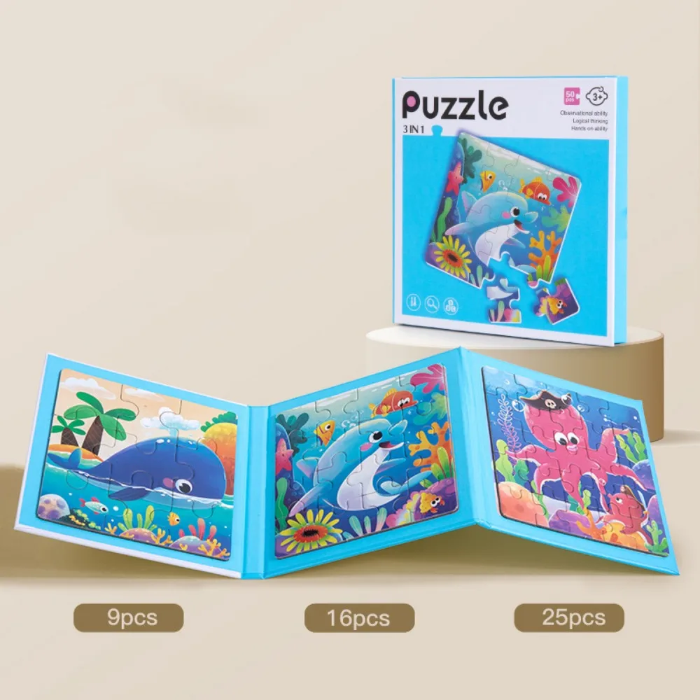 

Пазл с пандой, лесные животные, океан, магнитное притяжение, мультяшное животное, головоломка, строительный блок, домашний декор, цифры, головоломка