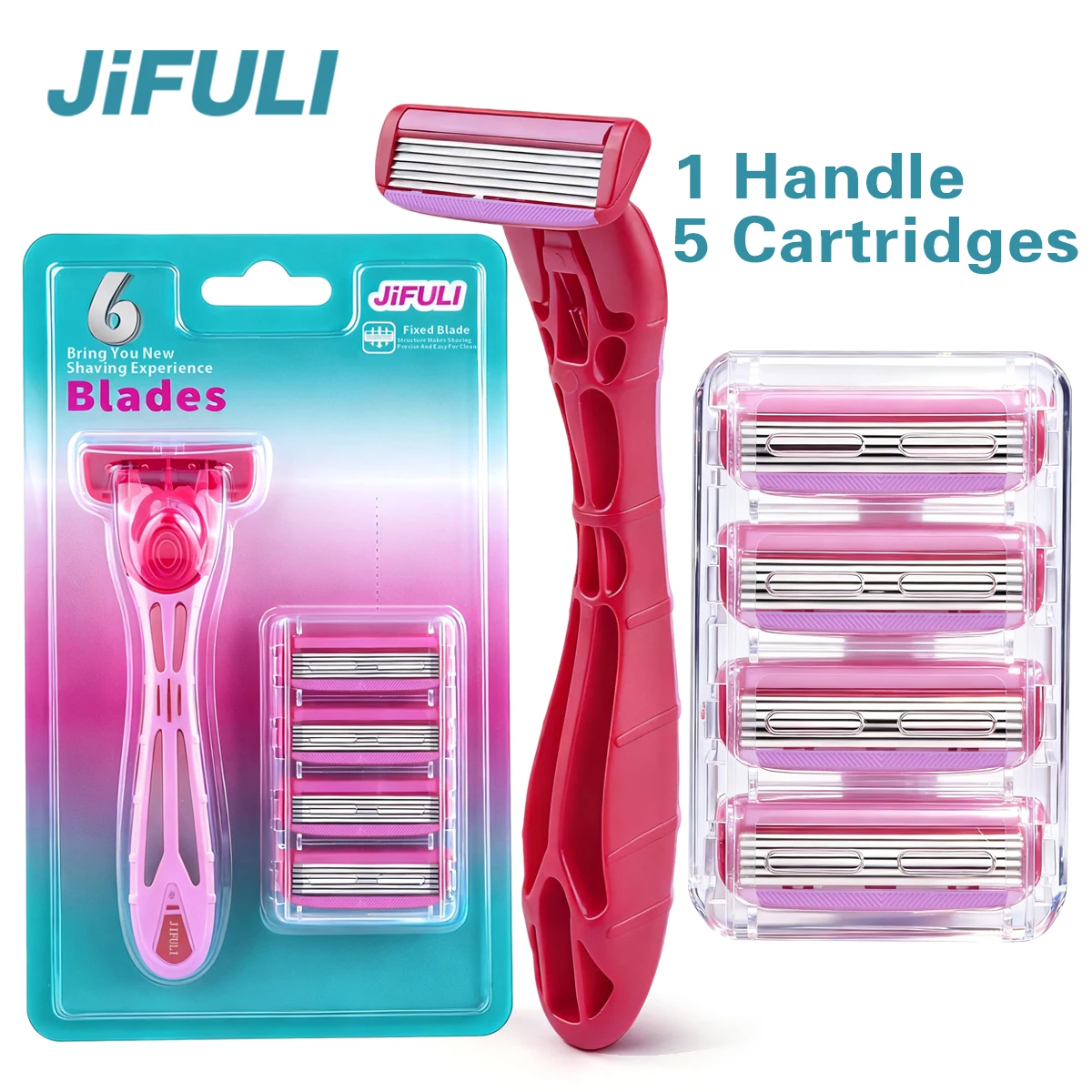 Replaceable Refills Women Razor For Body Hair Six Layers Stainless Steel Blade Femail Travel Razor Safe Blade High Quality