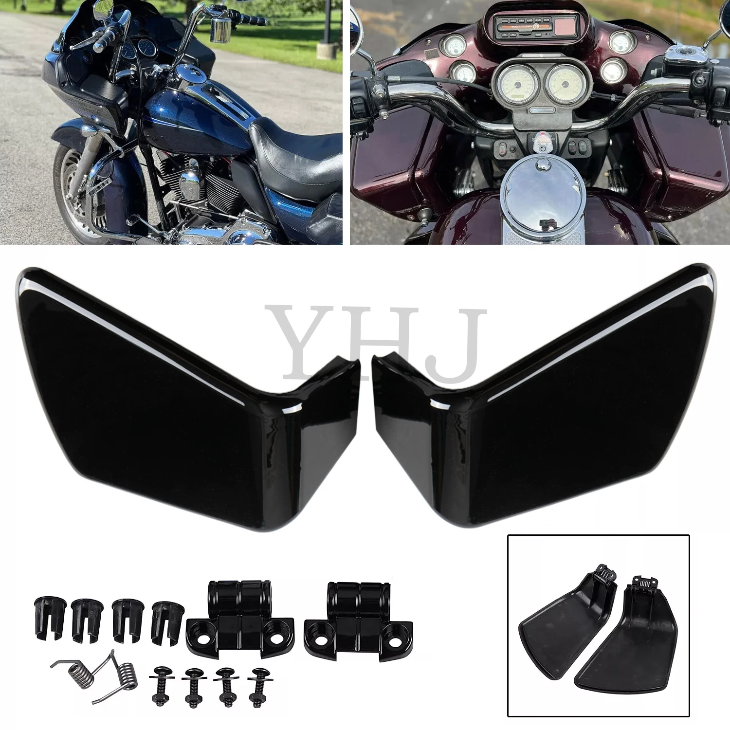 

Inner Fairing Glove Box Door Cover Kit For Harley Motorcycle Road Glide Ultra FLTRU FLTRX FLTR EFI FLTRI 1998-2013 Gloss Black