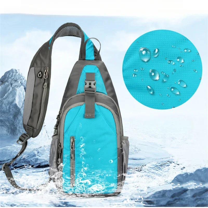 2024 New Waterproof Outdoor Sports Rucksack Crossbody Sling Backpack Sling Bag Travel Hiking Shoulder Chest Bag Daypack