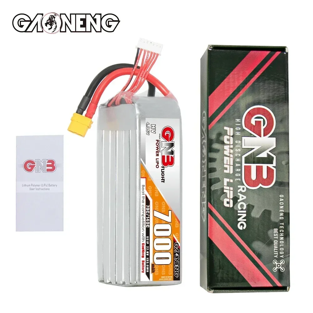 GAONENG 22.8V 6000mAh/6500mAh/7000mAh/7500mAh 6S 70C HV Lipo Batteria Per 8 pollici X8 FPV 10 pollici Xclass FPV 1/7 1/8 Bilancia Del Veicolo