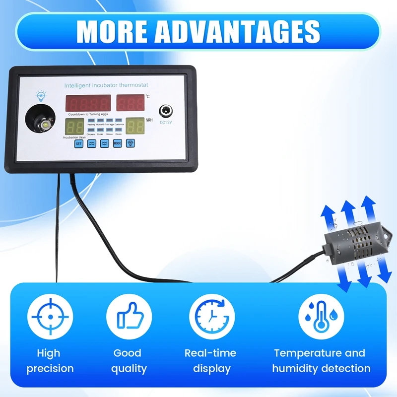 Hot-A39R-W9002 ไข่อัตโนมัติหมุนอัจฉริยะ Incubation Thermostat DC12V บ้าน Waterbed Incubator Incubator