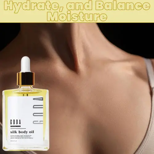 Imagen 2 del producto Aceite corporal de seda GODA de 50 ml, infusión con aceites de jojoba y semilla, ilumina, reafirma, hidrata profundamente, reduce las imperfecciones