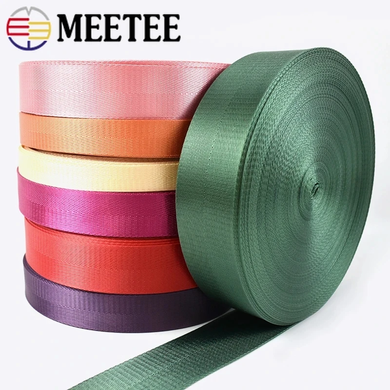 2Meters 20-50mm Nylon Webbing Safety Belt Band Bag Shoulder Strap Backpack Tape DIY Garment Ribbon Supplies Sewing Accessories