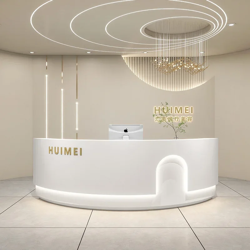 Simple modern arc company hotel front desk light luxury beauty salon checkout page Internet celebrity clothing store bar