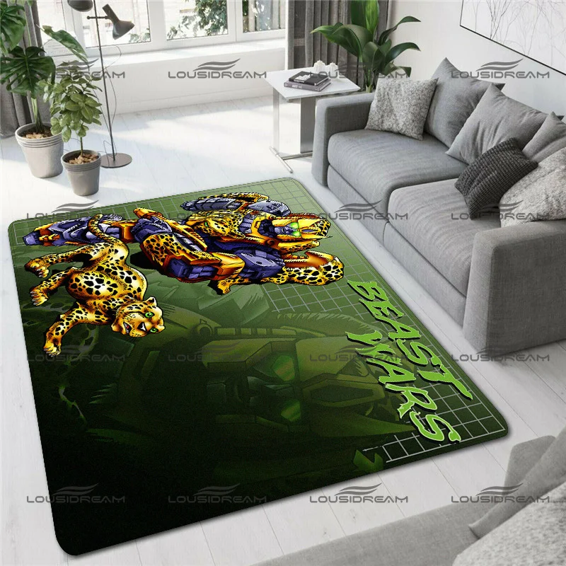 Classic Robot Animated Carpet Square Flannel Beast Machine Rugs Modern Home Living Room Floor Mats Bedroom Carpet