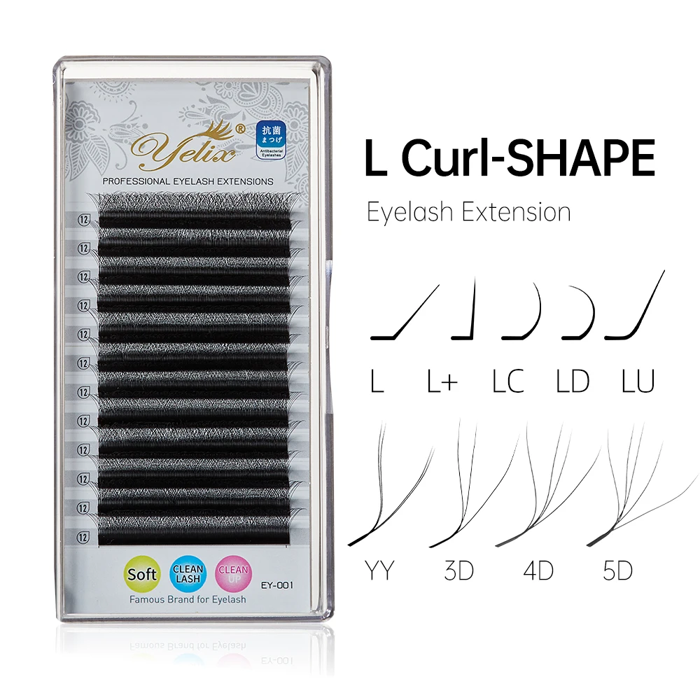 Yelix YY 3D 4D 5D Lashes Premade Fans Eyelash Extension W Style Natural Soft Bloom Lash New L/LU/M Curl Eyelashes