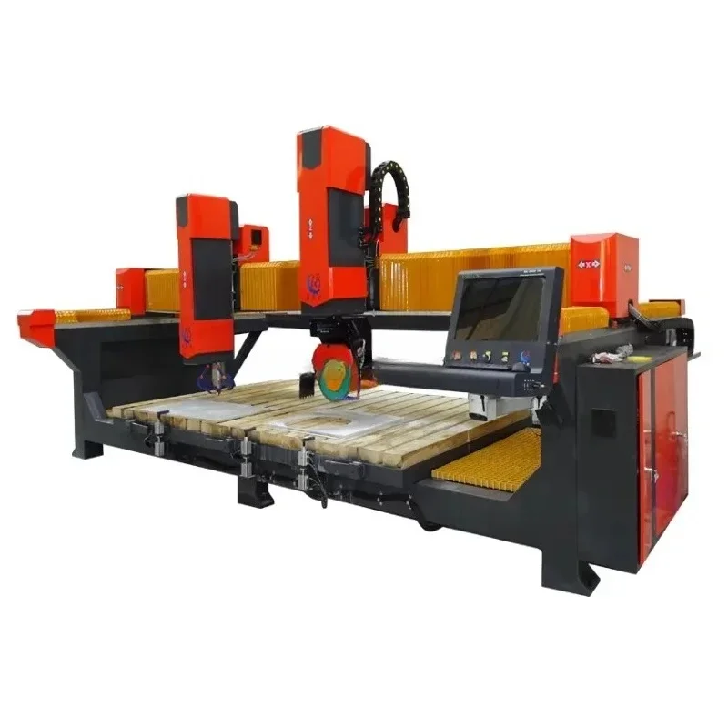 4 Axis 5 Axis Cnc Bridge Saw Stone Tile Cutter Saw Blade Cutting Machine for Marble Granite Quartz Kitchen Countertop