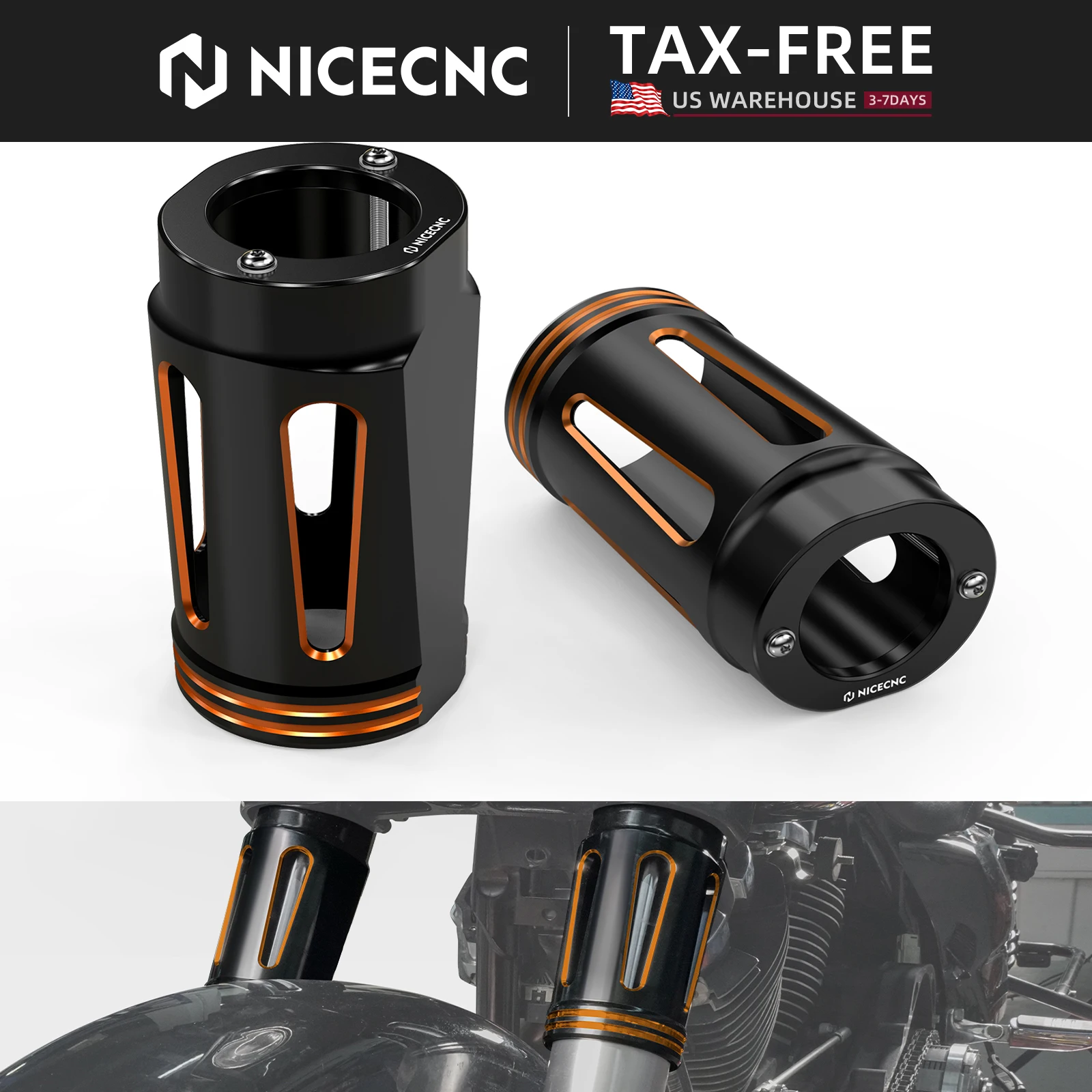 

(US Stock) For Harley Street Glide FLHX/Special FLHXS Fork Slider Covers Road Glide Special FLTRXS 2015-2023 Ultra Limited FLHTK