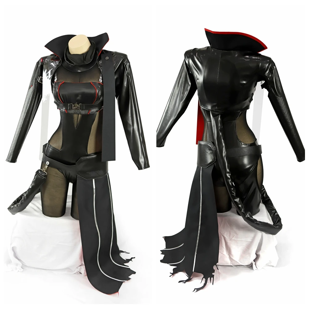 Game NIKKE The Goddess of Victory Cosplay SCARLET BLACK SHADOW Sexy PU Jumpsuit Jacket Gloves Accessories Prop Women Costumes