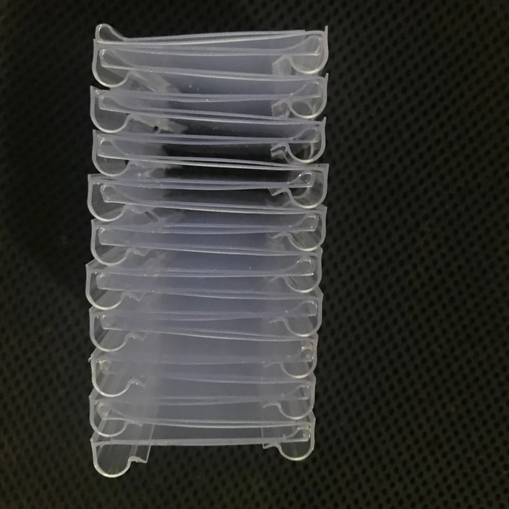 

36 Pcs Price Tags Clear PVC Supermarket Retail Store Shelves Clip On Transparent Label Folder Sign Markers for Sale