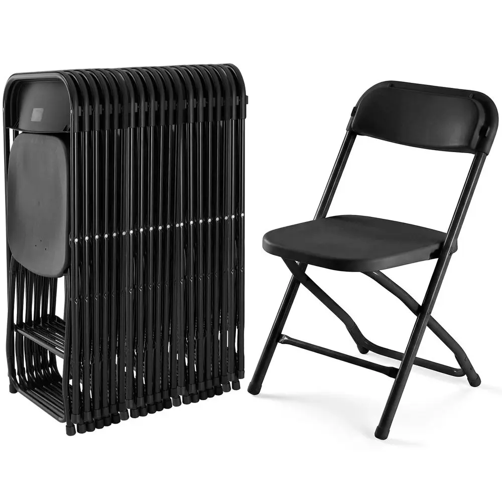 

Folding Chairs Sets of 20, 330lbs Capacity Plastic Stackable Home Office Chair, Portable Fold for Indoor Outdoor, Patio, Cam