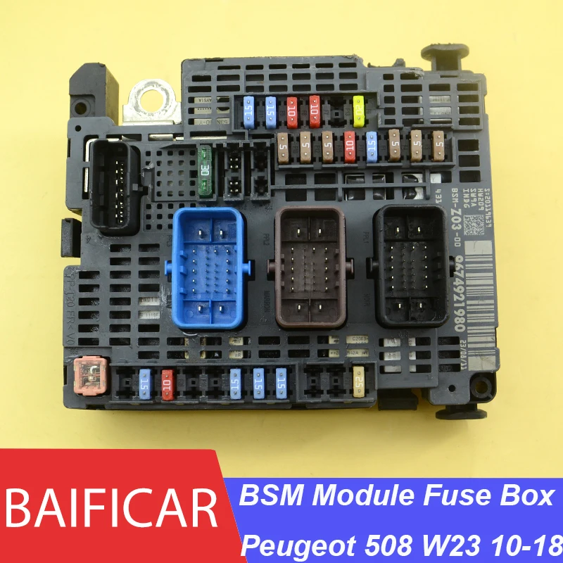 Baificar marca usada caja de fusibles MUX cuerpo controlador de ordenador BSM-Z03-00 9674921980 Z03 para Peugeot 508 W23
