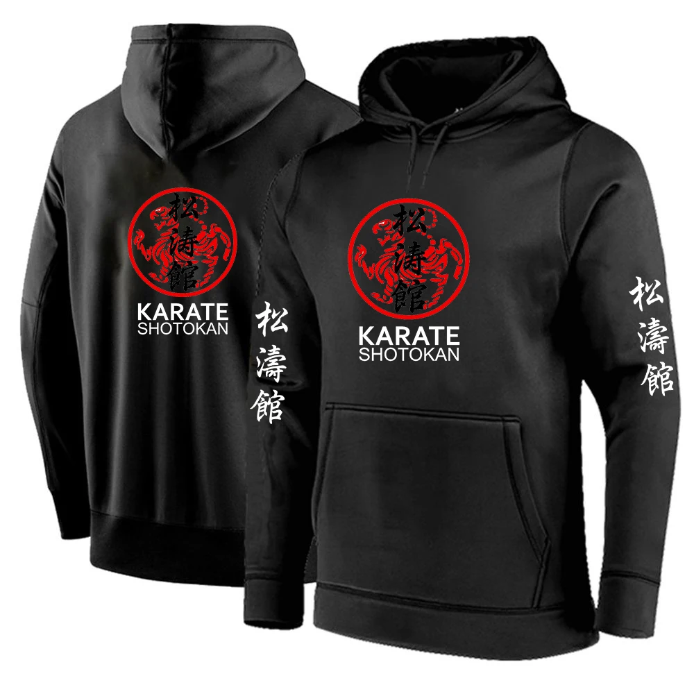 Shotokan Karate 2022 Men's New Long Sleeves Solid Color Hoodies Printing Harajuku Tracksuits Streetwear Sweatshirts Pullover Top