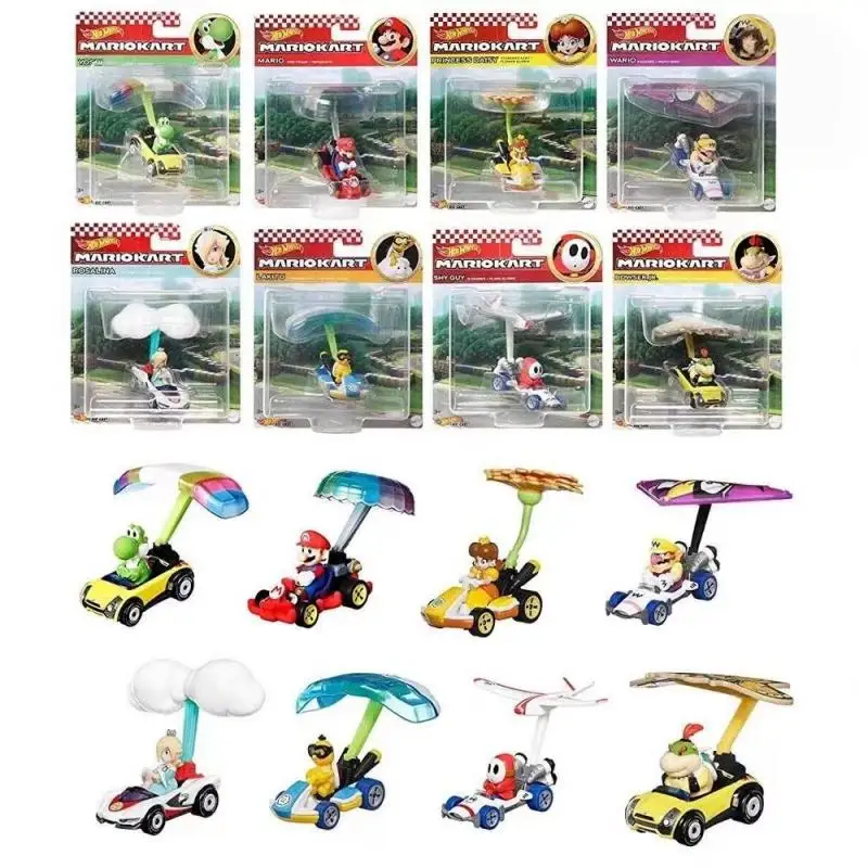 ชุดรถฮอตวีลส์ มาริโอ้คาร์ท พร้อมเครื่องเล่นแบบร่อน ของเล่นเด็กผู้ชาย รุ่นของขวัญ - รถของเล่นแบบประกอบเอง สำหรับวันเกิดและวันคริสต์มาส