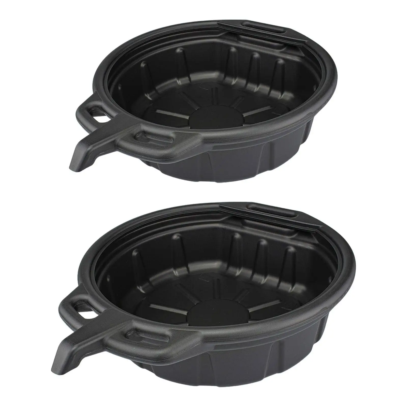 Oil Drain Can Universal Sturdy Fluted Collect Pan for Truck Vehicle Garage