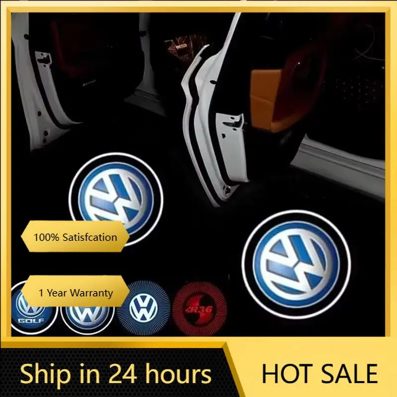 

Колпаки ступиц, 2 шт., дверь автомобиля, приветственный свет, теневая лампа, проектор, украшение для Volkswagen Golf MK4 MK6 MK7 Jetta Touareg Beetle Passa