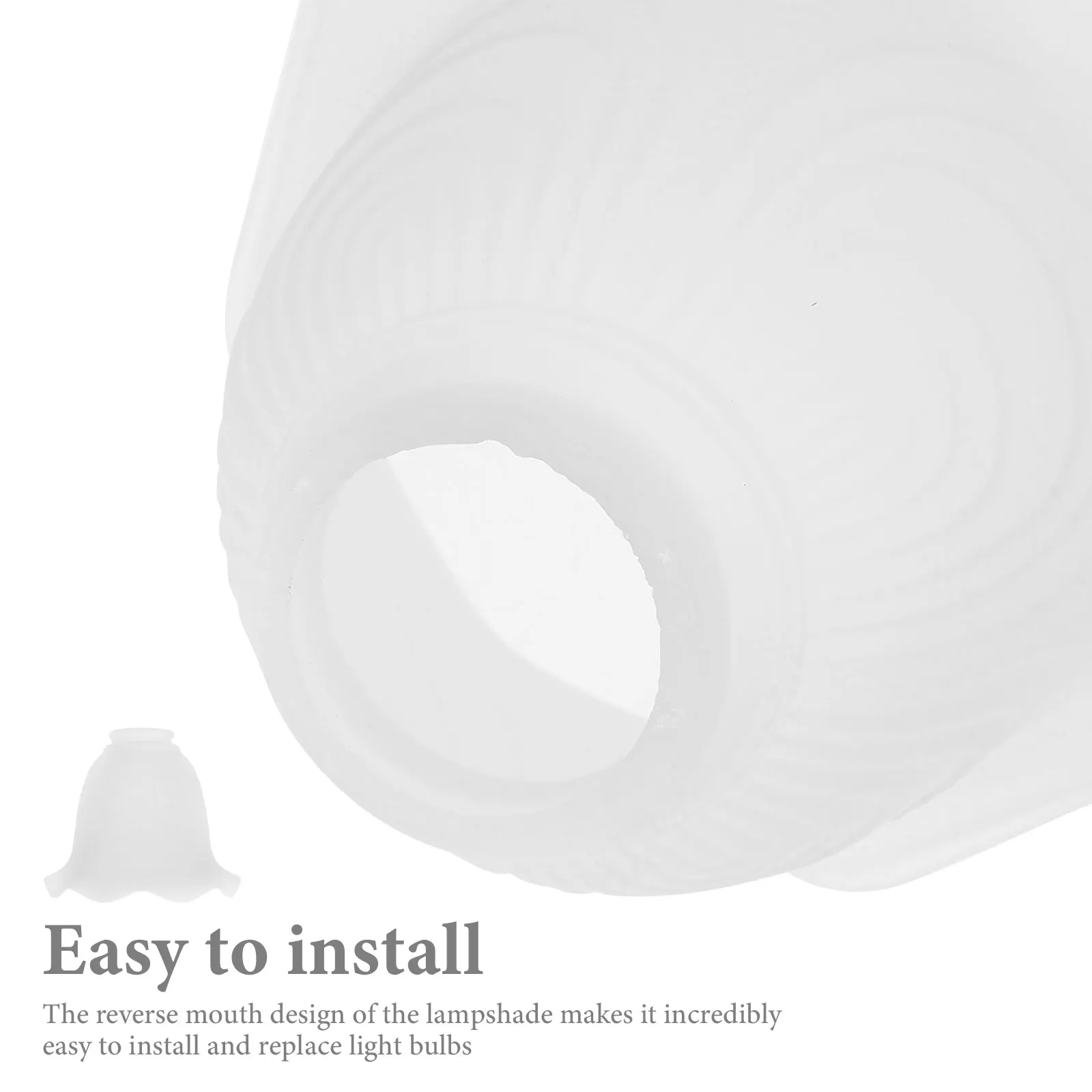 

Kapok Lanternshade Glass Lampshade Light Cover Shades for Fixtures Drop-shaped Hanging Replacement Decorative