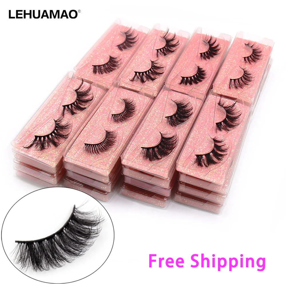 Wholesale Lashes 10/30/50/100pcs 3D Mink Eyelashes Soft Natural Wispy False Eyelash Messy Fake Lash Makeup False Lashes In Bulk